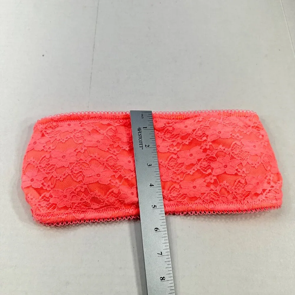 Unbranded Women's Size Medium/Large Bandeau Bra Removable Padding Coral Preowned
